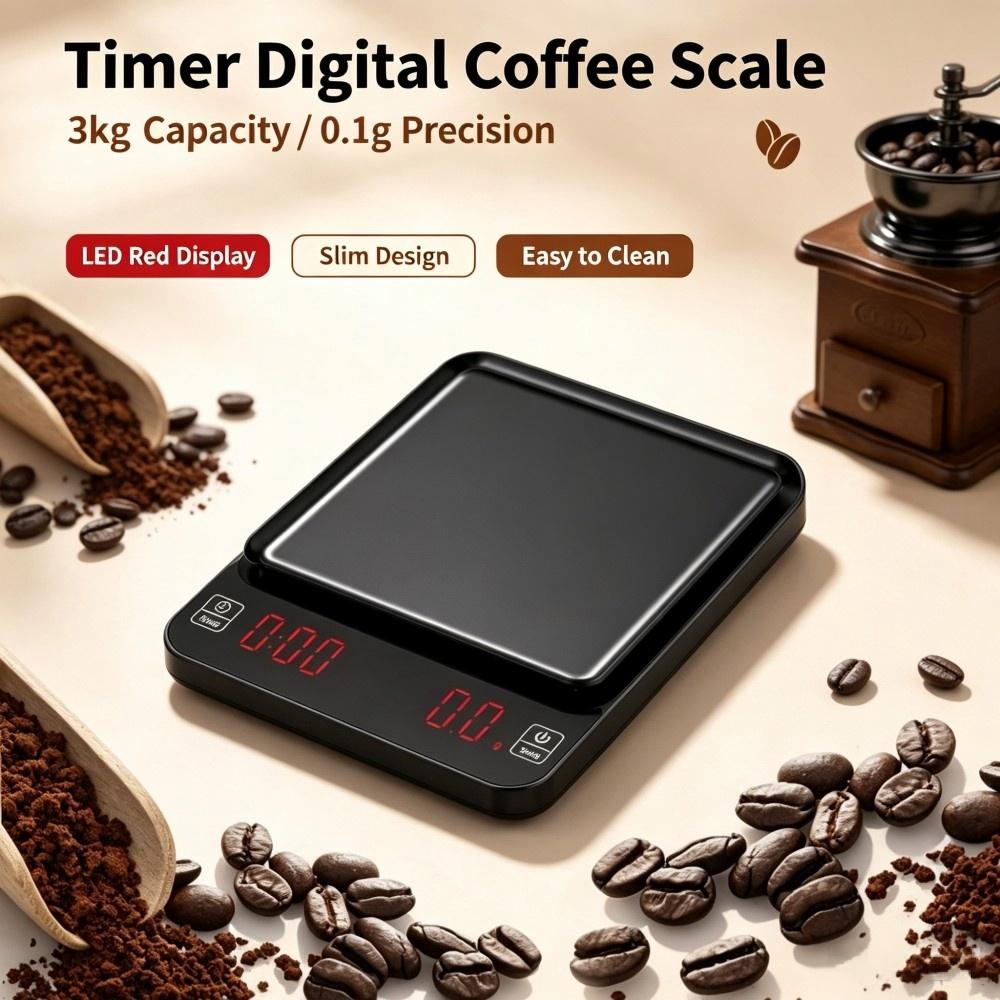 Coffee & Tea Ken'S House - 3kg/0.1g High Precision Digital Coffee Scale,