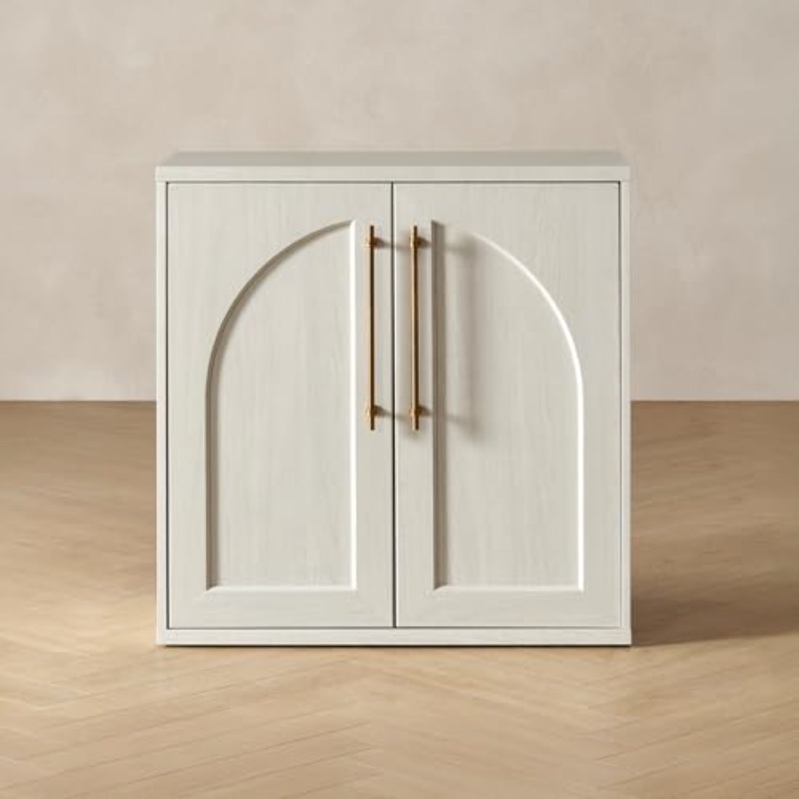 Coffee & Tea Ken'S House - Small modular oak storage cabinet for
