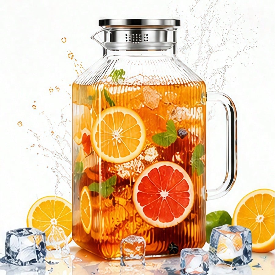 Coffee Tea Etc - A 3.79L/1Galan Glass Kettle With High