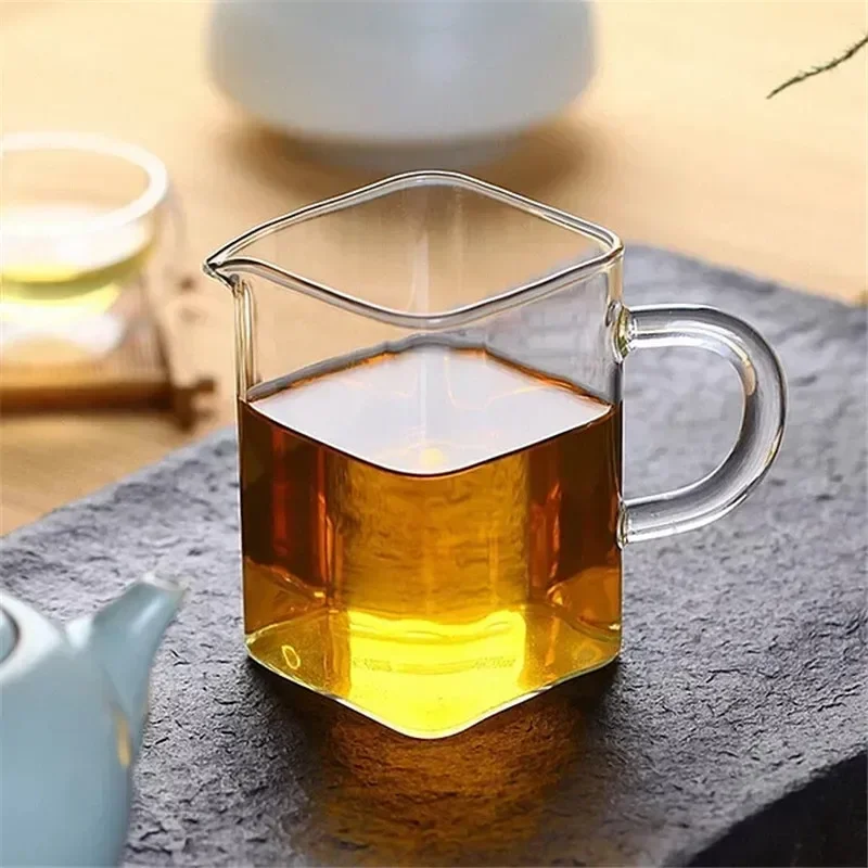 Coffee Tea Jug - Creative Square Glass Tea Pitcher, Chinese