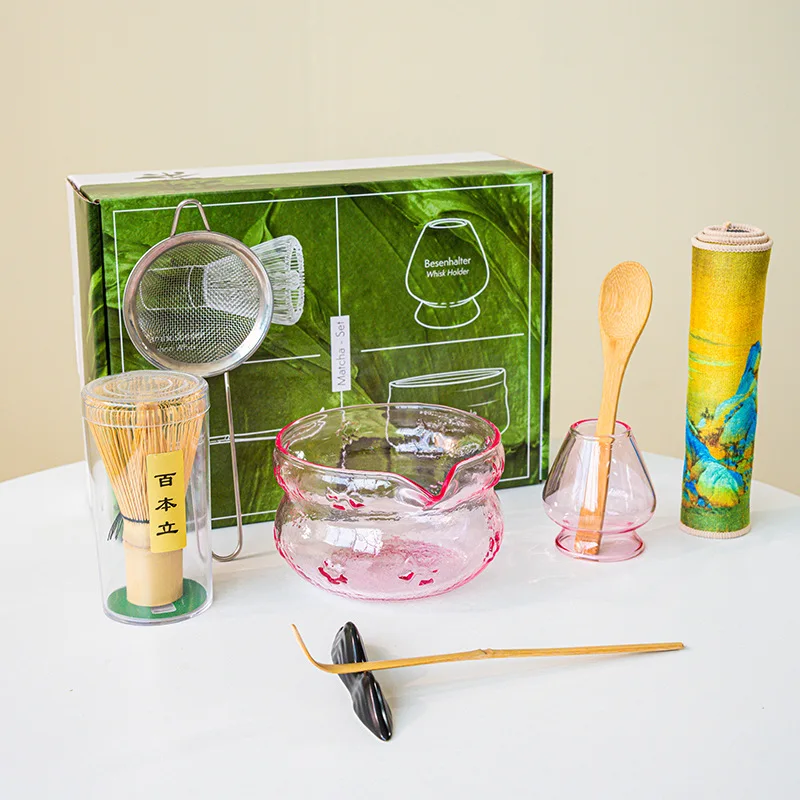 Matcha Whisk Set - 4-8pcs Glass Bow Tie Matcha Whisk