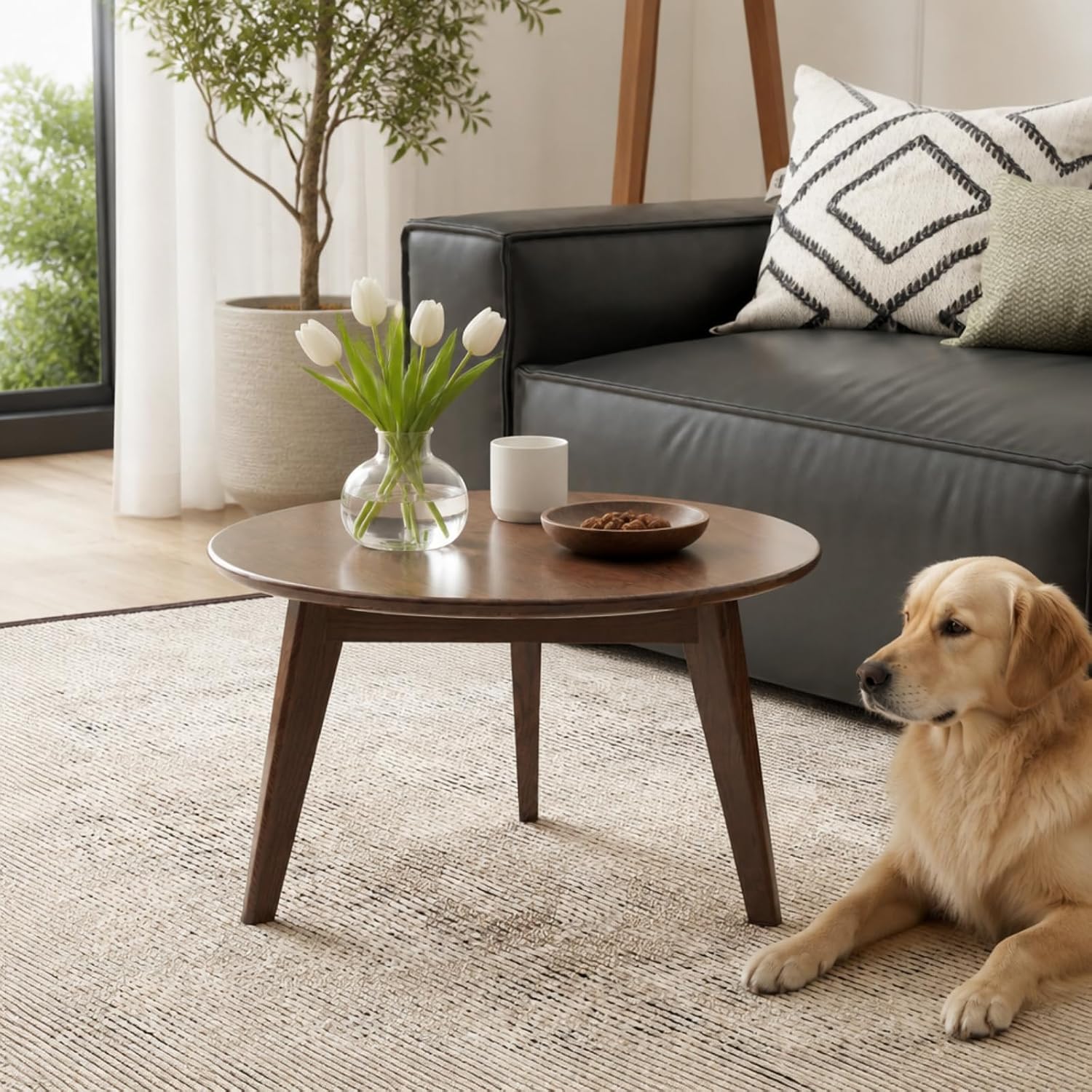 Solid Wood Round Coffee Table  - огляд і ціна Coffee Tea Room