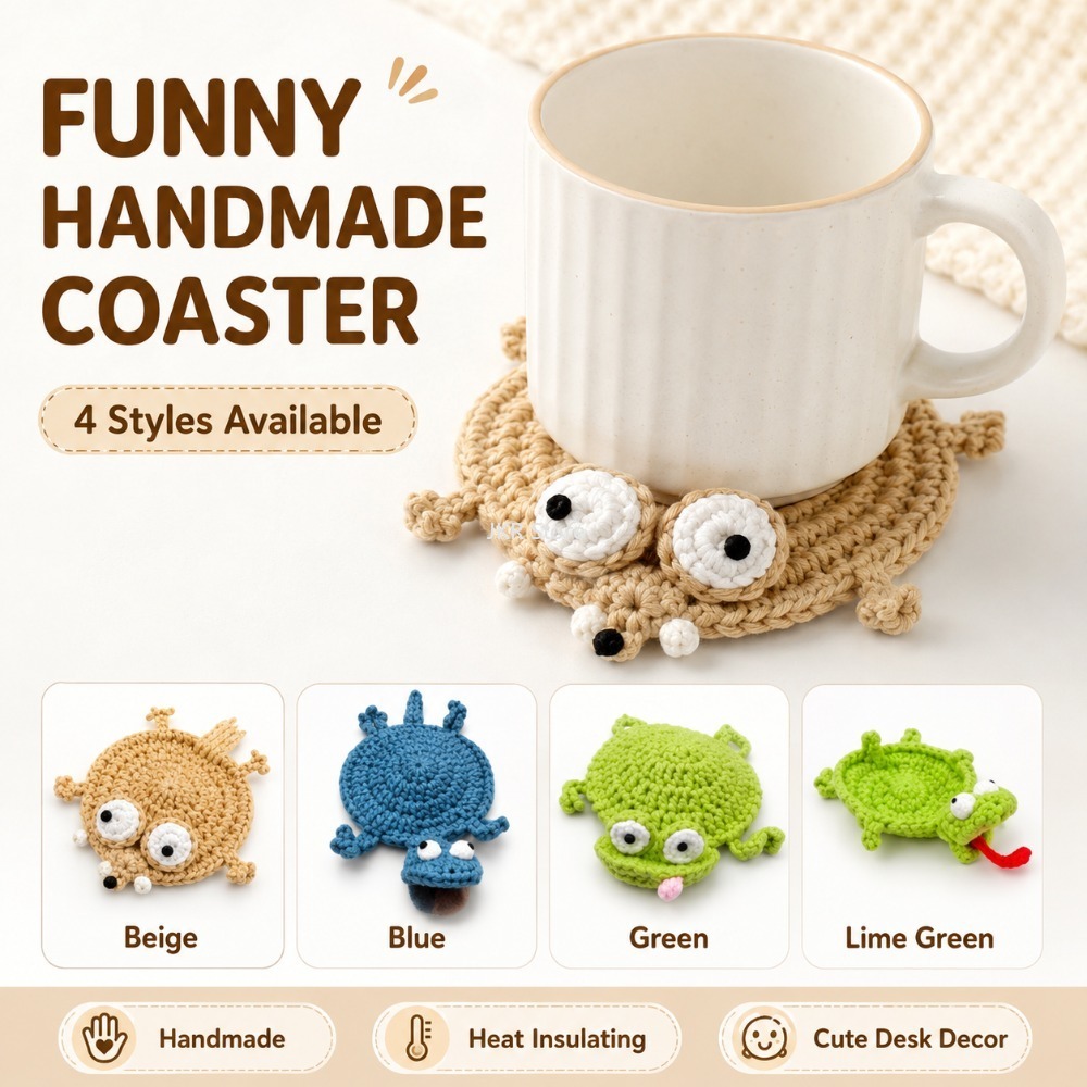 Animal Crochet Cup Coaster Han - огляд і ціна Coffee Tea Station