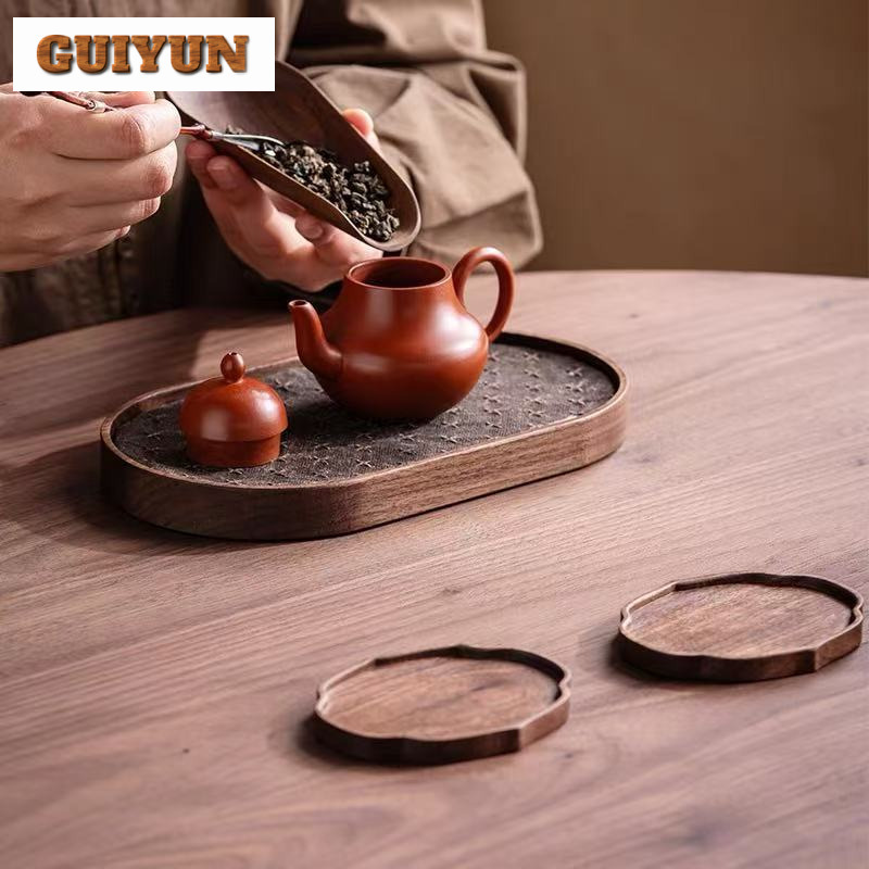Black Walnut Small Tea Tray Sn - огляд і ціна Coffee Tea Station