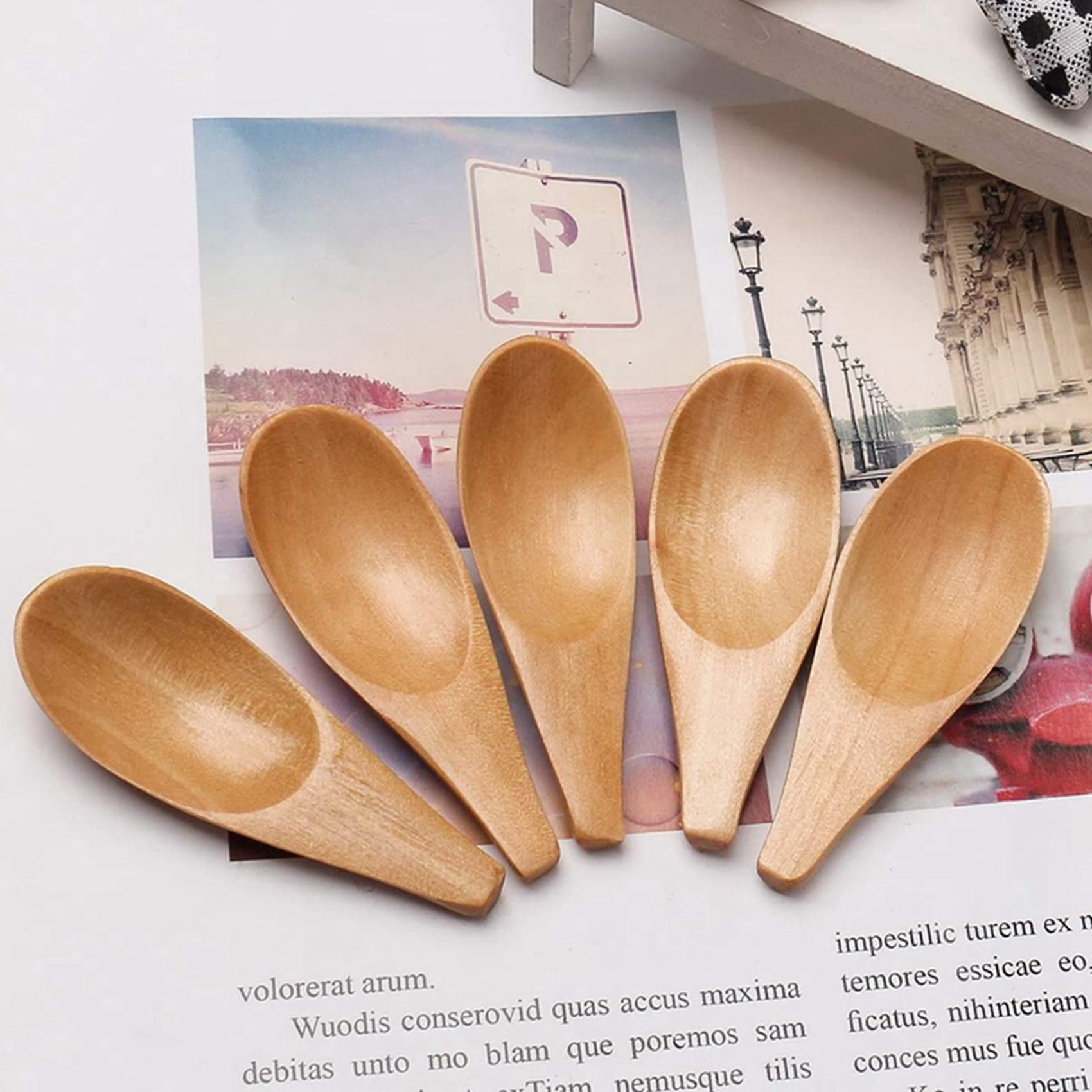 A04G-10 Pieces Mini Wooden Spo - огляд і ціна Coffee Tea Etc
