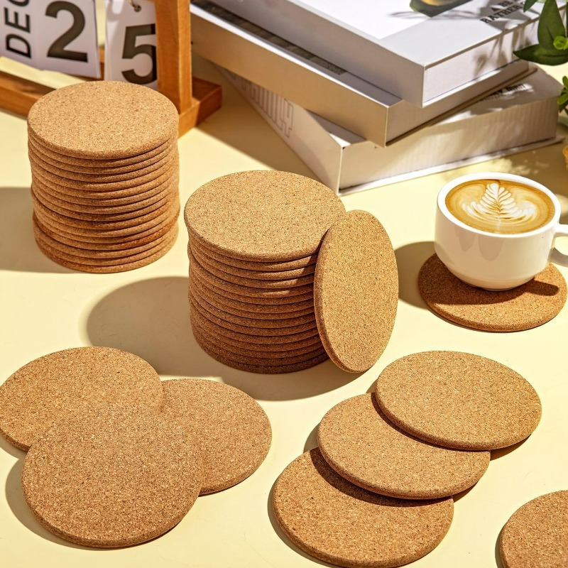 Natural Wooden Round Cork Coas - огляд і ціна Coffee Tea Station