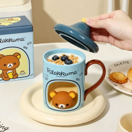 Ceramic Mug Cup With Lid Cute  - огляд і ціна Good Coffee Tea