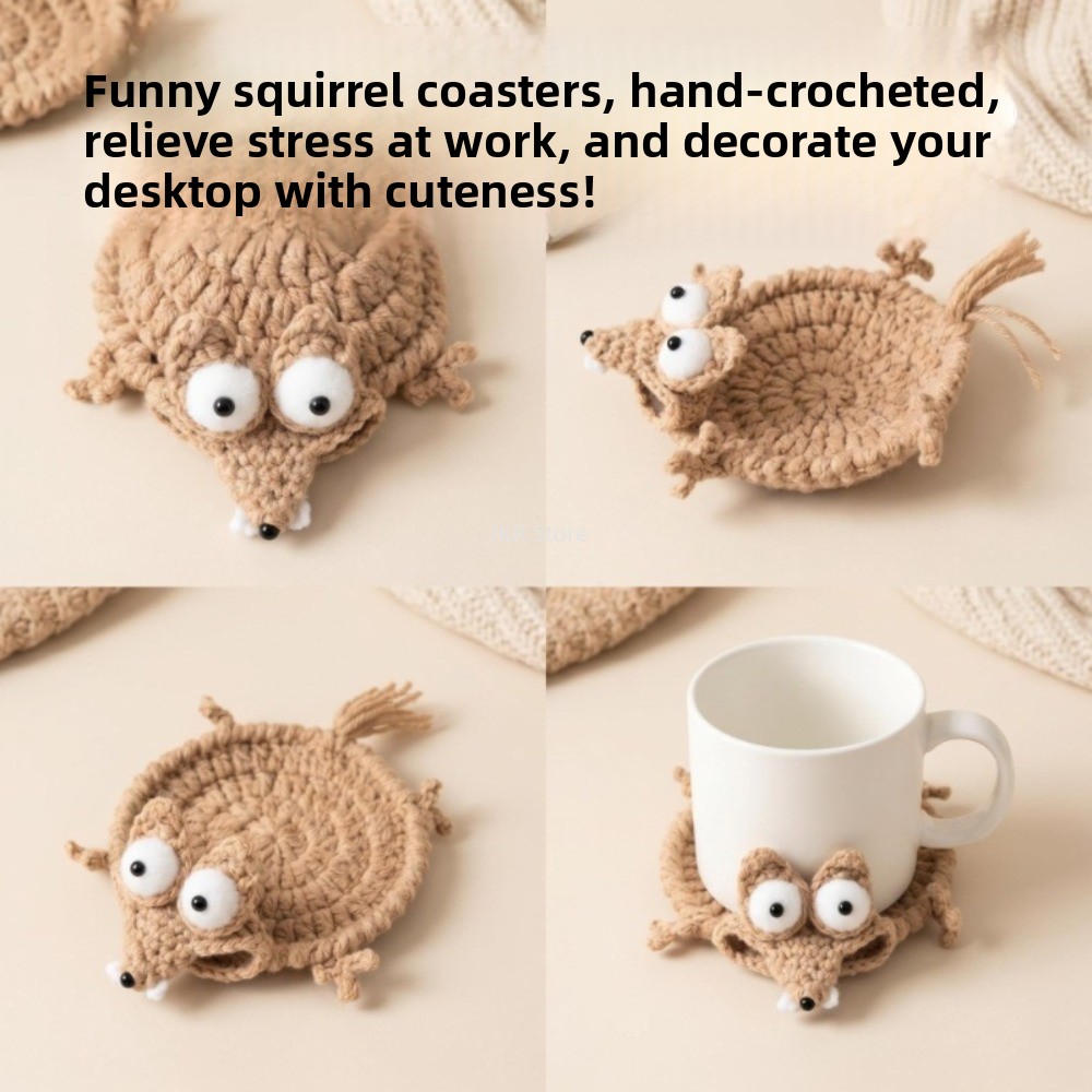 Animal Crochet Cup Coaster Han - огляд і ціна Coffee Tea Station