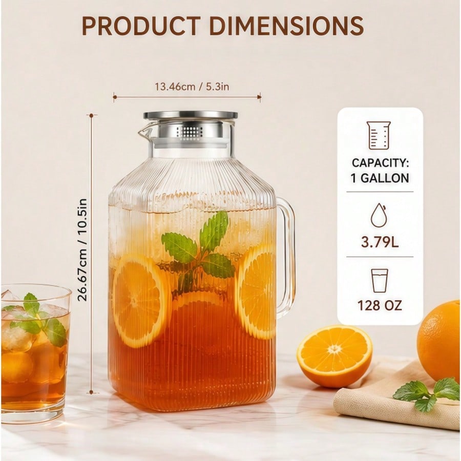 A 3.79L/1Galan Glass Kettle Wi - огляд і ціна Coffee Tea Etc