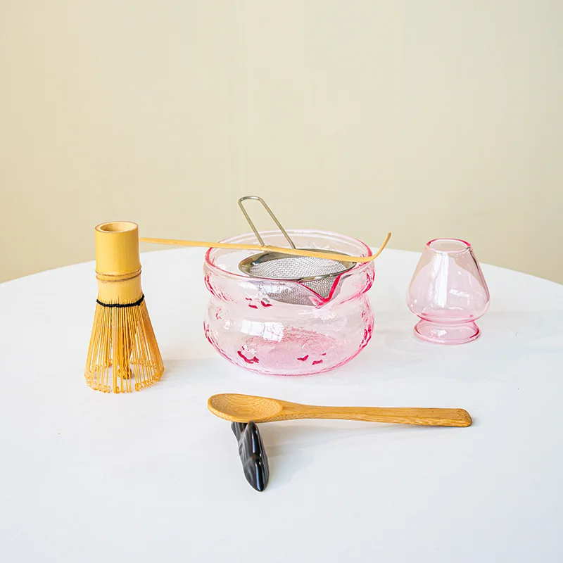 4-8pcs Glass Bow Tie Matcha Wh - огляд і ціна Matcha Whisk Set