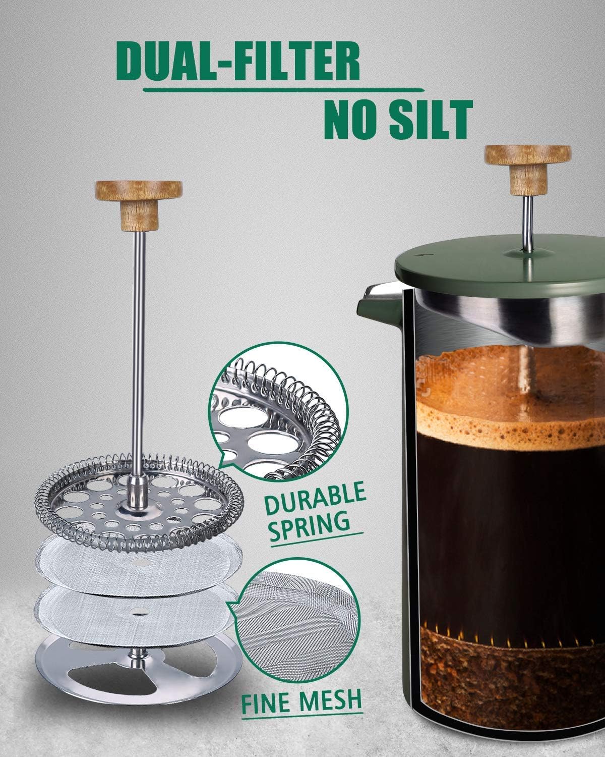 POLIVIAR 34 oz French Press Co - огляд і ціна Good Coffee Tea
